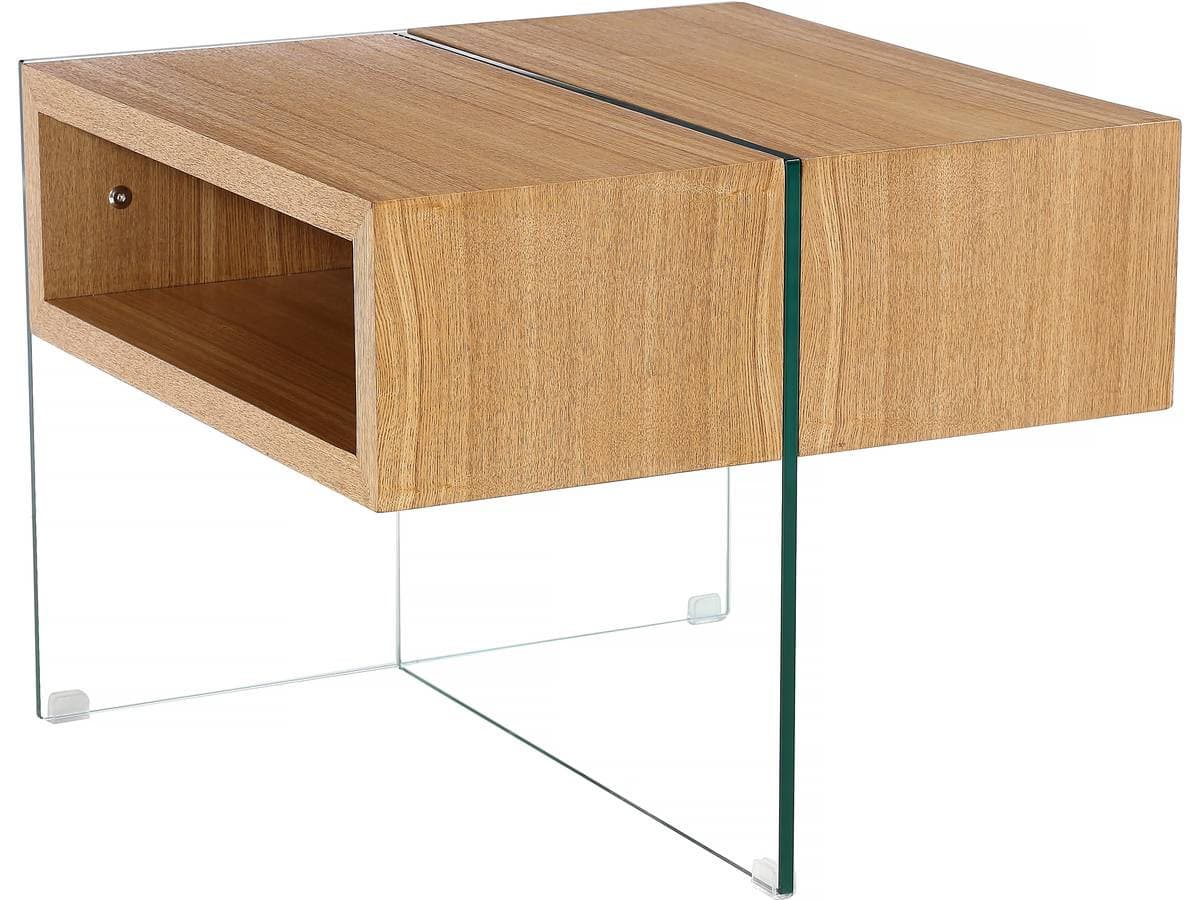 Table basse "Venezia" - 60 x 60 x 50 cm - Finition chêne