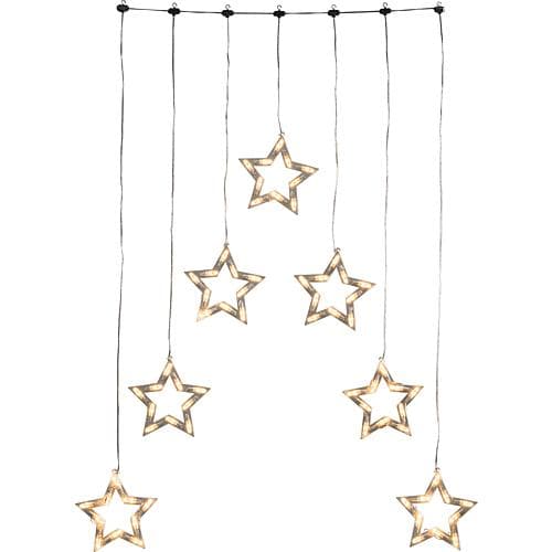 Rideau lumineux LED 7 silhouettes étoiles ww extérieur 4043-103