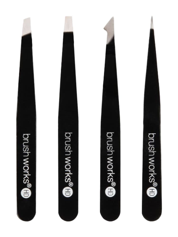 Brushworks Pinces à Épiler Combinées 4 pièces