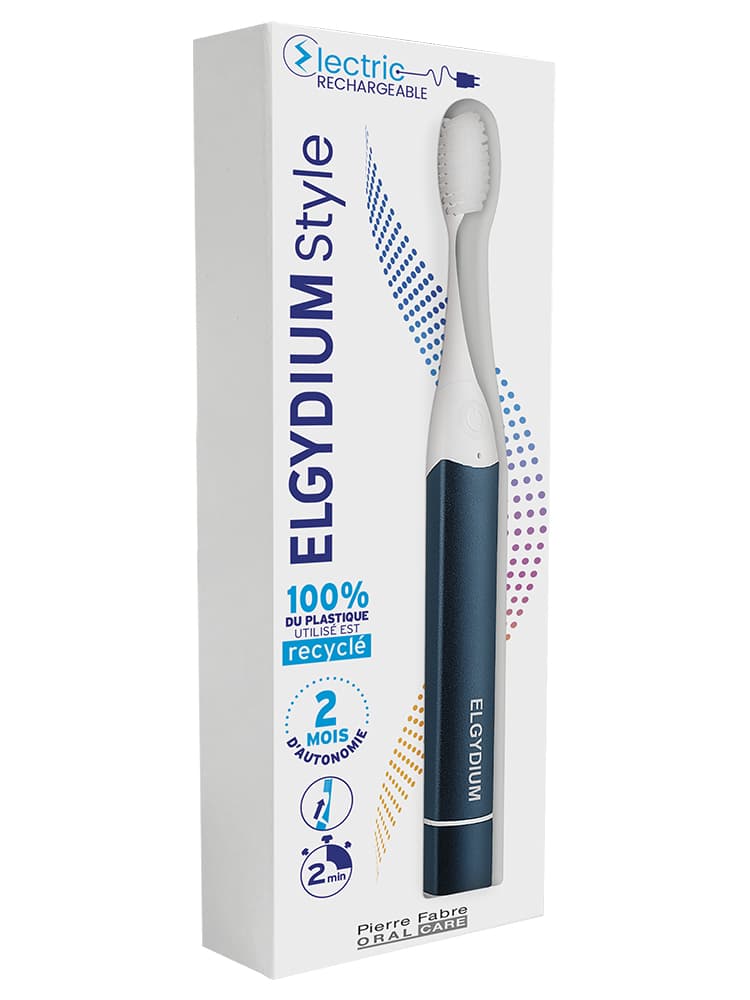 Elgydium Style Electric Rechargeable 1 Brosse à Dent - Couleur : Dark Denim