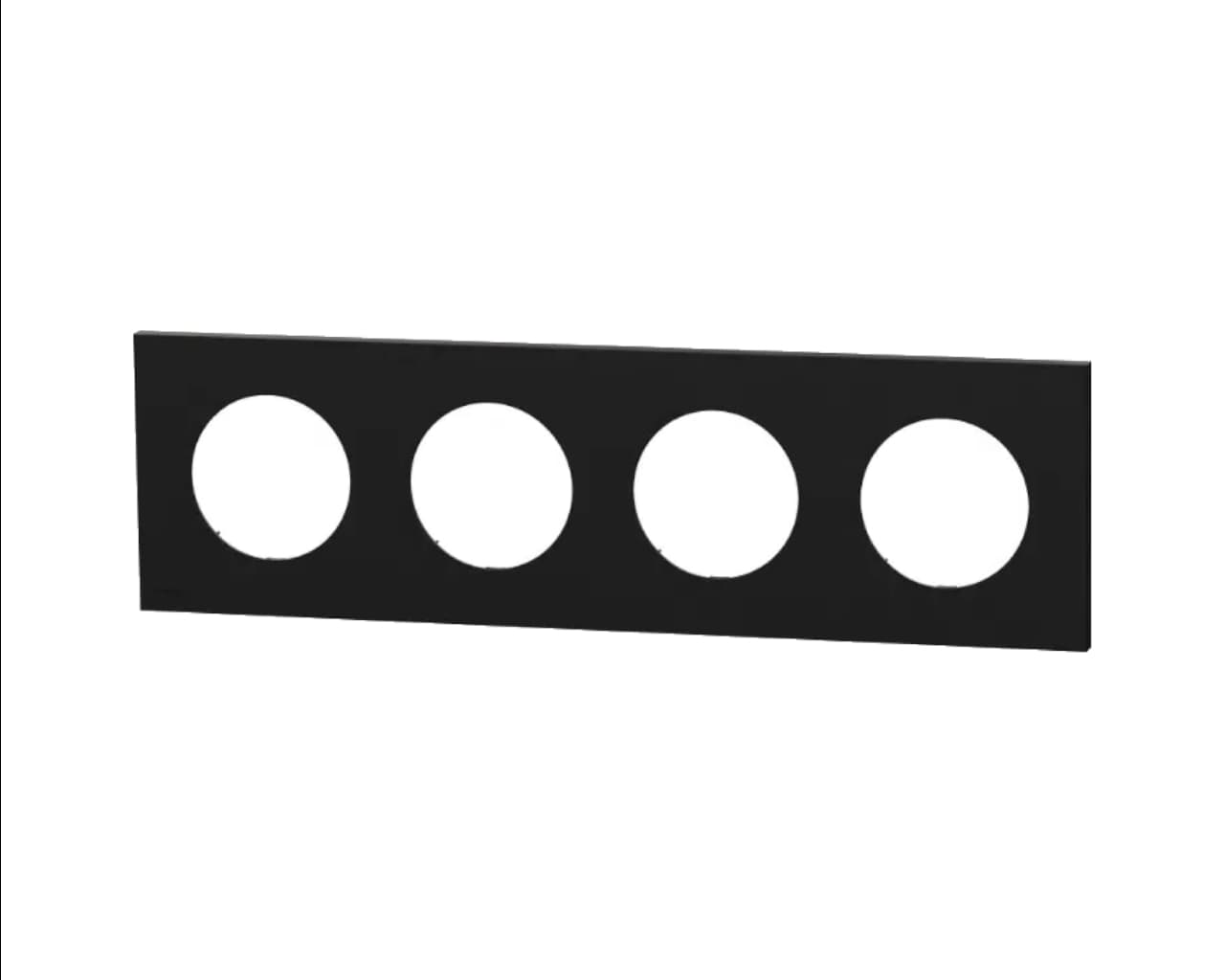 Plaque de finition quadruple Noir onyx Schneider Odace