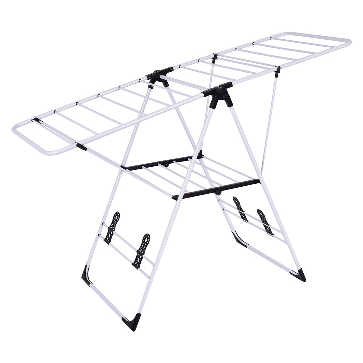 Séchoir Pliable Rangement pour Vêtements de Lessive Cintre Robuste Étendoir à Linge Séchoir à Vêteme