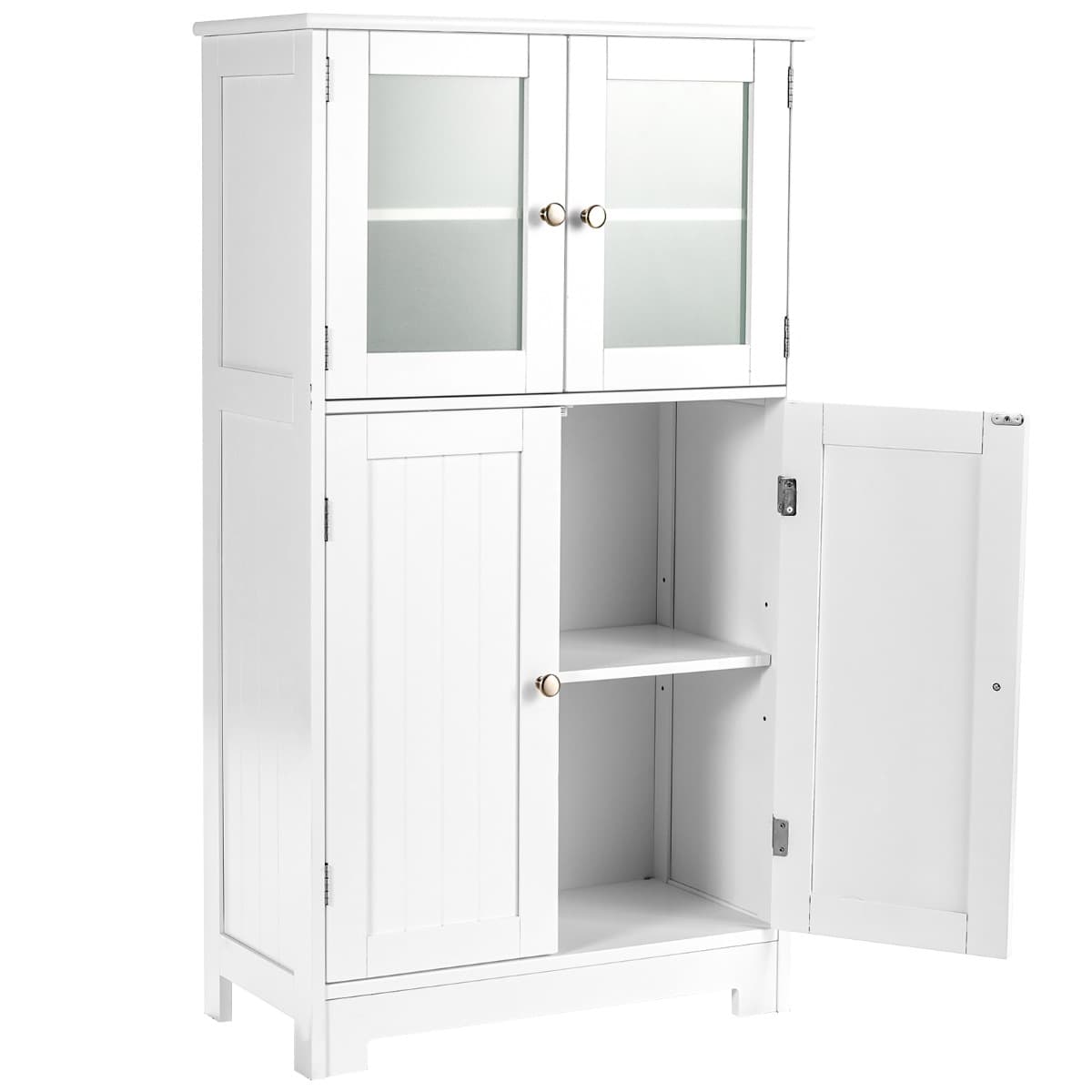 Meuble de Rangement 58 x 30 x 109 CM avec Etagère Réglable Armoire Polyvalent pour Salon Bureau Cuis